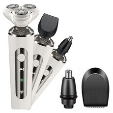 독일 3헤드 방수면도기 남자 전기 면도기, 화이트, 3 in 1