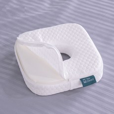 텍스스테드 귀눌림 방지 쿨링 사무실 낮잠 베개, 화이트, 1개