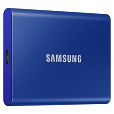 삼성전자 포터블 외장 SSD T7 외장하드SSD Type-C USB3.2, 블루+삼성정품파우치, 1TB