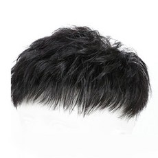 GBKING 100%인모 남자가발 부분가발 가르마 정수리가발 탈모가발, 파마18*20, 1개, 검정