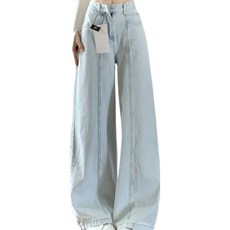 COSYEVNO 여성 여름 와이드 롱 데님 팬츠 바지 캐주얼 Tzkck-9