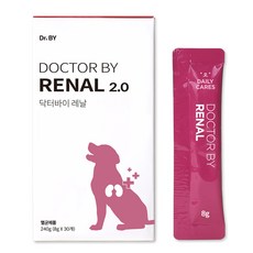 닥터바이 레날 강아지 신장 영양제 배뇨 요로 방광 건강 도움, 1세트, 30회분