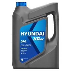 현대 엑스티어 D70 C2 C3 5W30, 현대 엑스티어 D70 5W30(디)_6L, 1개, 6L