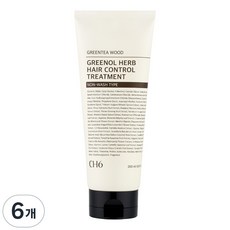 CH6 草本免沖洗護髮素 綠茶木質香, 200ml, 6個