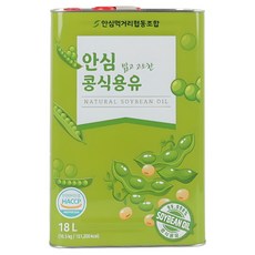 안심 콩식용유 18리터 대용량 대두유 업소용 콩기름, 1개, 18L