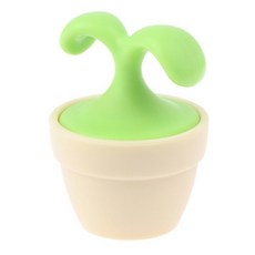 루나리에 새싹 미니 마사지볼 화분 쿨링 마사지 지압볼 미니화분 스텐레스볼 휴대용, 그린, 1개