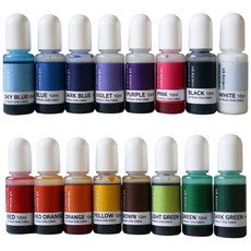31컬러 UV레진 컬러 조색제 고투명 10ml 레진아트, 08.다크그린, 1개