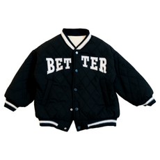 주니어 키즈 남아 여아 기모 경량 패딩 야구점퍼