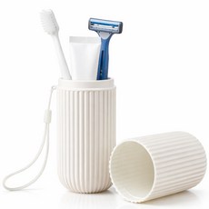 단미연 휴대용 여행용 칫솔치약 컵 1+1, 2개, 화이트