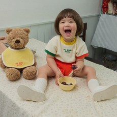 [마이리틀눅] 유아 반팔티 아기 테리 반팔티셔츠 여름 티셔츠 유아복 등원복 유치원 아동복 바캉스룩