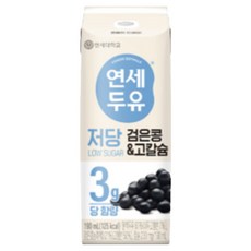연세두유 저당 검은콩 고칼슘 두유, 190ml, 12개