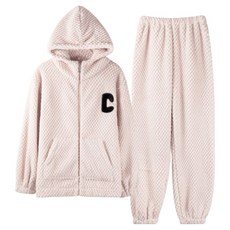 ANYOU 커플잠옷 겨울 세트 홈웨어 수면잠옷 상하세트 잠옷세트 따뜻 CC