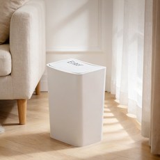Citylife 원터치 쓰레기통 1개, 화이트