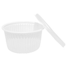 [국내생산] 밥 국 반찬 105파이(중) 290ml 원형용기 + 뚜껑 전자렌지가능/배달용기, 1개, 100세트