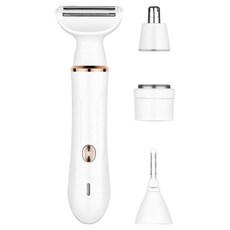 Fowod 바디제모기 다기능 휴대용 제모 4in1 전기면도기 모근제거기 코털정리, 흰색