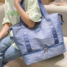 라이톰 데일리 원픽 공간분할 피트니스백 헬스가방 여행가방, 블루, 1개