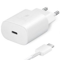 삼성전자 C to C 타입 25W 고속 충전기 EP-TA800, 화이트, 1개
