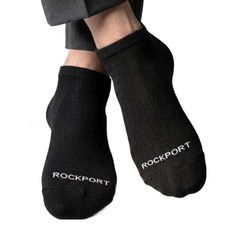 락포트(RROCKPORT) 남성양말 10켤레 남자양말 무지로고 신사양말 검정양말