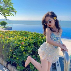 여아 아동 키즈 원피스 인어공주 반짝이 여름 수영복
