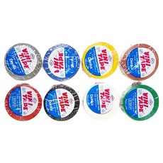 덴카 vini tape 일본산 칼라 PVC 배선 전기 절연 테이프 회색, 1개