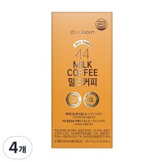 닥터리본 NEW 44커피 다이어트 밀크커피 당류 ZERO 혈당케어 체지방 감소 도움 그린커피빈 체지방 바나바잎추출물 HACCP 인증, 4개, 20개입, 10mg