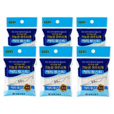 이쑤시개 0.3mm 치간 이쑤시개 기능성 플라스틱 요지 치실대용 매직투스픽, 100개입, 6박스