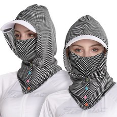 빅토리아 통풍메쉬 후드 뒷목가리게+쿨 마스크 블랙 FREE, 1개