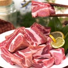 [고기마을] 국산 돼지갈비 500g 한돈 수제 돼지갈비 스테이크용 캠핑용 온가족 반찬 [원산지:국산(전라남도 목포시)], 1개