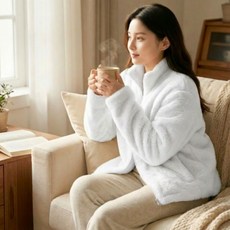 투원 부드러운 양털 집업 후리스