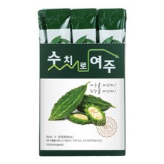 숫치로여주즙 100%여주즙 HACCP인증 상시제조 가장많이선택, 3박스, 20mlX30포, 600ml