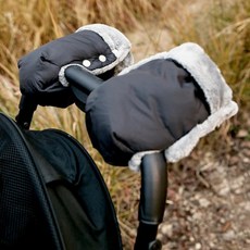 꾸기하우스 유모차 장갑 핸드머프 고급형, 1세트, 블랙