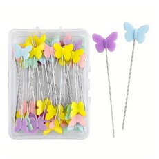 셀고 손잡이가 있어 잡기 편한 시침핀 100개들이, 1개, 혼합색상