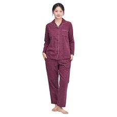 홈이 트라이 여성용 도톰한 순면 기모 파자마세트