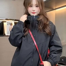 이팸샵 후드집업 지퍼 스트링 봄 가을 새로운 여성 재킷