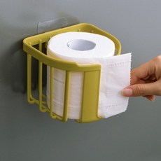 샤블랑 차량용 고급 무타공 휴지 거치대 화장실 욕실수납 차량 셀프 꾸미기 용품 추천, 엘로우, 1개