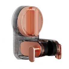 애나홈 강력한 진공 흡착식 각도조절 샤워기 거치대, 핑크