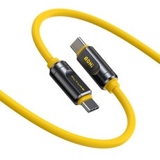AOHi USB4 2.0 썬더볼트5 240W PD 3.1 Type C to C 케이블 [L017], 1개, 옐로우실버, 1m