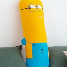 MMC몰 안고자는 긴베개 캐릭터 롱쿠션 노랑안경 바디필로우(+솜포함), 블루