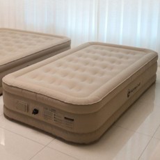 [5세대 올패브릭] 네츄럴캠프 에어매트 프리미엄 FABRIC 캠핑 실내 내장형 자동펌프 6면 모두 패브릭, 베이지