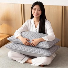 DIM 순면 진드기방지 얼룩방지 누빔 베개커버 40x60 50x70 2개