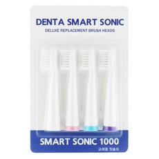 스마트소닉 1000 / 스마트소닉 1000 플러스 음파칫솔 칫솔모/리필모 [물결형/유선형], 유선형, 1세트