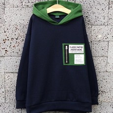 [국내생산] 유니우 초등학생 머스타드 봄 가을 후드 티셔츠