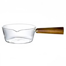 상사목 고붕소 규산염 유리 우유 냄비 라면 그릇400ml/600ml, 1개, natural wood, 21cm