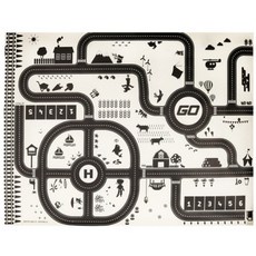 KC인증 특대형 유아 자동차 도로매트 놀이매트 주차도로 놀이방매트 어린이자동차지도, 1.북유럽맵