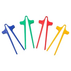 집게형 과자 간식 게이밍 젓가락 식품안전인증, 1세트, 4개, 혼합색