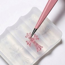 무이프 손쉬운 십자가 크롬 6구 몰드 네일 파츠, 1개, 크롬십자가,4구