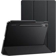 갤럭시탭 11인치 S펜 수납 마그네틱 반투명 슬림 거치 케이스 S9/S9 FE/S10 FE/S10 Lite, 1개, Black