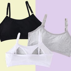 유토밸런 주니어 2단계 3단계 노와이어 베이직 브라 3종 세트