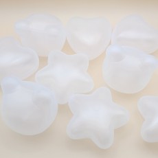 유아동마루 9.5cm 대왕별 하트 곰 모양 볼풀공 국내 자체 생산, 100개, 투명 모양공