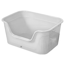 딩동펫 베이직 오픈형 고양이 화장실 + 모래삽 세트, 그레이, 1세트